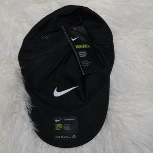 Brand New Black Nike Hat with White Logo